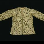 A woman's jacket, 1600-25, English; Silk embroidered with silk, metal thread, spangles, with a silk shag lining