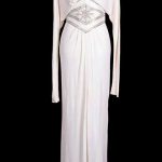 Jeran Designs Creme Matte Jersey Evening Gown