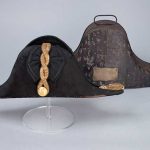 Hat (naval bicorn) and case, metal / felt / plush / fabric, Australia, [1860-1900]