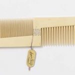 Comb, decorative square of diamantes, made by Auguste Bonaz, made in France, 1950