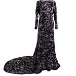 "Hollywood Graffiti Gown" Hand Beaded Evening Gown