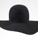 Black felt wide-brimmed hat