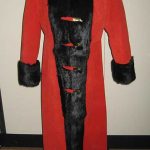 Coat, maxi, women’s, suede, designed and made by the Purple Parrot