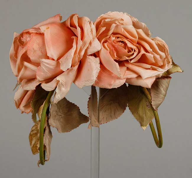 Women’s bandeau hat of roses Made by 1953-1963