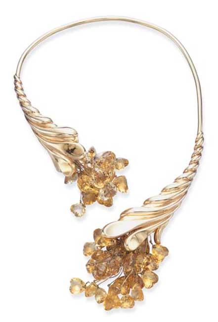 A CITRINE AND GOLD NECKLACE, BY FULCO DI VERDURA