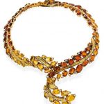 CITRINE AND DIAMOND NECKLACE AND RING SET, STERLÉ