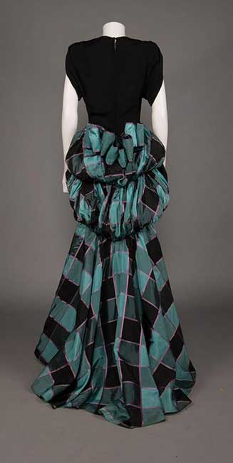 DOROTHY O'HARA TAFFETA EVENING GOWN, c. 1945