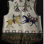 A SIOUX PICTORIAL BEADED HIDE VEST