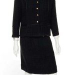 A CHANEL BLACK SKIRT SUIT AND BLOUSE 1958-60