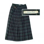 PLATH (SYLVIA) A pleated green tartan skirt, with Sylvia Plath's name tape (in blue lettering), [1950s]