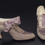 Pair of light purple suede shoes