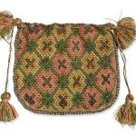 AN ENGLISH OR FRENCH NEEDLEWORK DRAWSTRING PURSE OR SWEET BAG, 17TH CENTURY