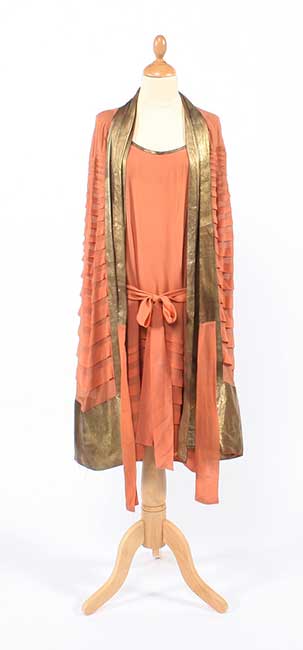 A late 1920s Lucien Lelong dress and cape