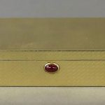 Cartier 14K Gold & Ruby Compact