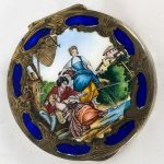 Antique Enamel & Silver Compact