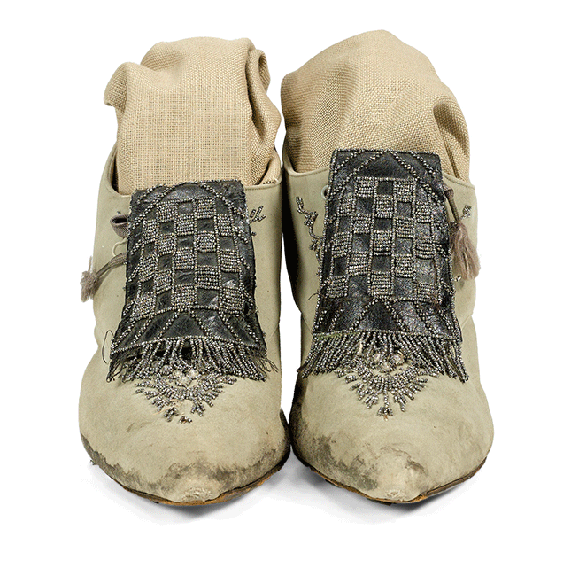 A pair of Bette Davis shoes from The Virgin Queen