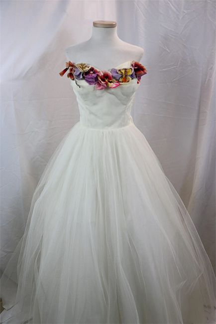 Velvet and Tulle Flower Gown 1950's