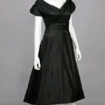 Taffeta black cocktail dress